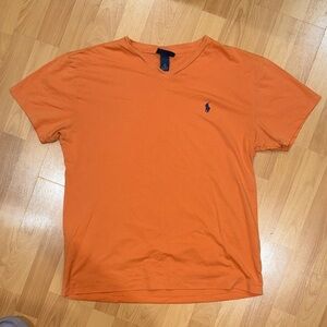 Ralph Lauren Orange V Neck Tee